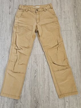 Carhartt 30x32 Men's Tan Cargo Double Knee Relaxed Fit Work Pants